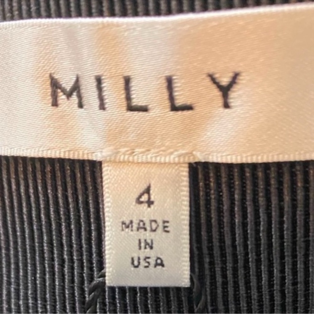 New $295 Authentic Gorgeous Milly designer black skirt sz 4 - Picture 3 of 6